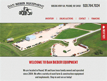 Tablet Screenshot of danbieberequipment.com